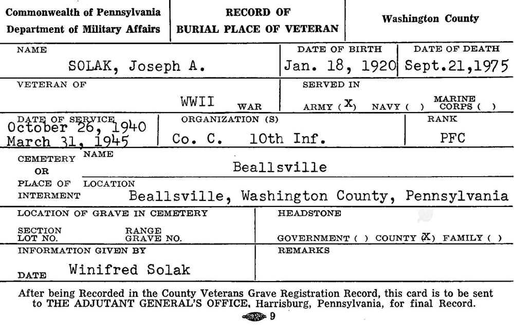 Joseph A. Solak